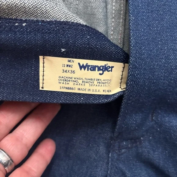 Rare 70’s NWT Wrangler Blue Bell Denim Jeans 11MWZ Reissue 34x36 USA collectible